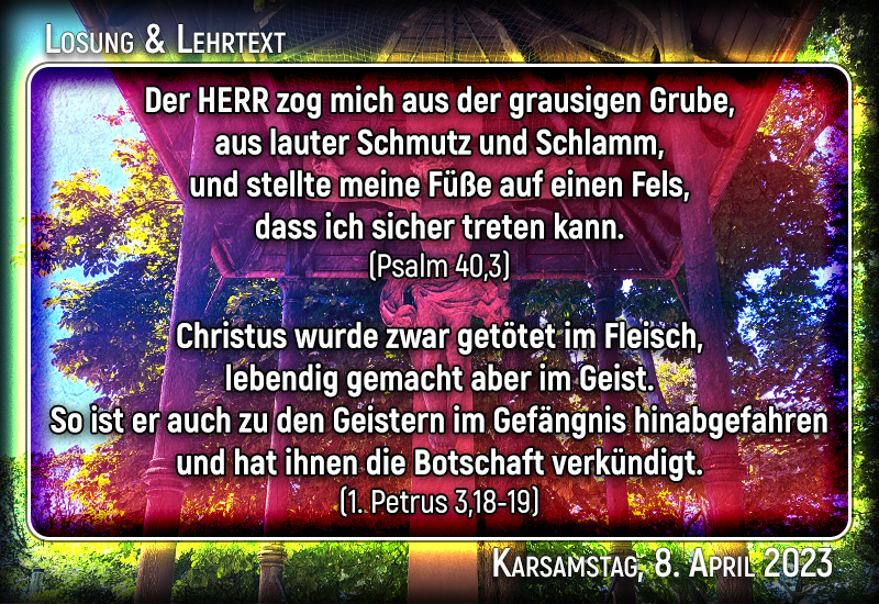 Losung & Lehrtext für den 8. April 2023