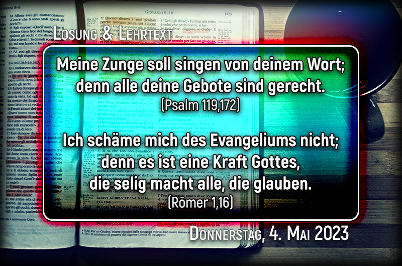 Losung & Lehrtext als Grafik für den 4. Mai 2023